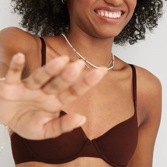 Aerie Smoothez Mesh Unlined Balconette Underwire Size 36B Brown New With Tag - Picture 7 of 7